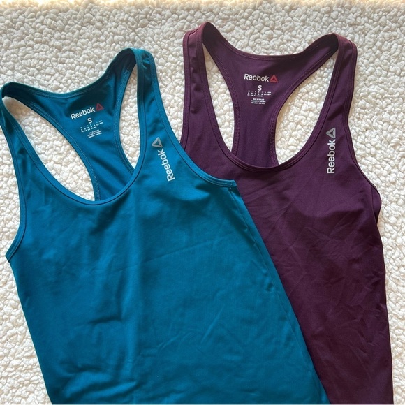 Reebok Tops - Reebok Teal and Purple Tank Tops